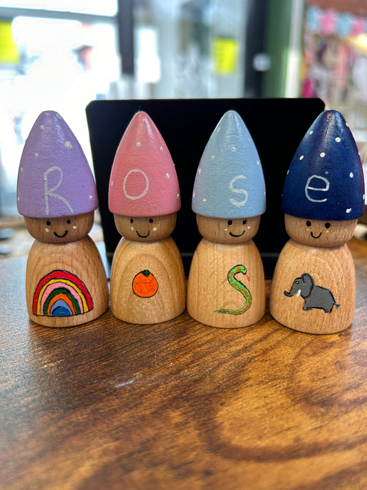 Alphabet gnomes and names