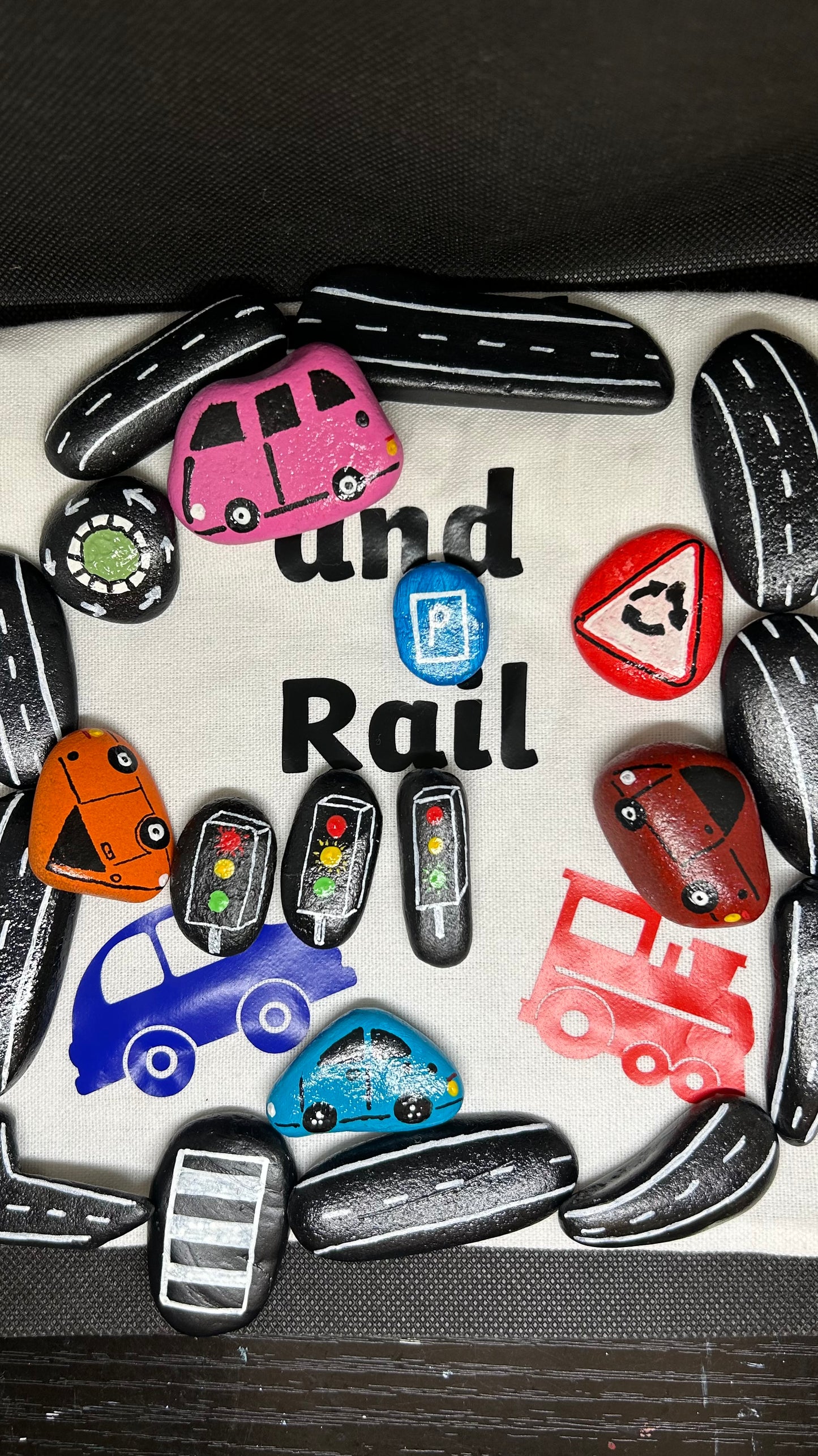 Road and rail pebbles